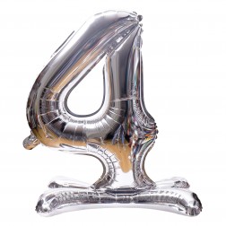 16" Stand Up Silver Number 4