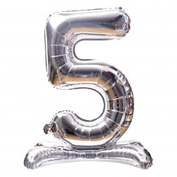 16" Stand Up Silver Number 5