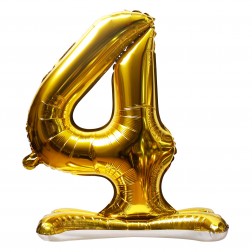 32" Stand Up Gold Number 4  (AIR ONLY)