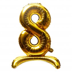32" Stand Up Gold Number 8  (AIR ONLY)