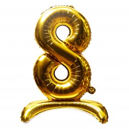 32" Stand Up Gold Number 8