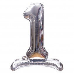 32" Stand Up Silver Number 1