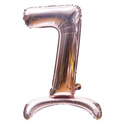 32" Stand Up Rose Gold Number 7