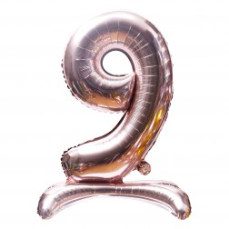 32" Stand Up Rose Gold Number 9