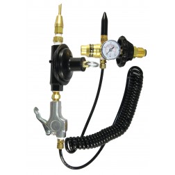 12" Foil/Latex Hose Extension Inflator with Handtight Connection/Gauge