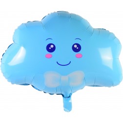 18" Blue Smiley Face Cloud