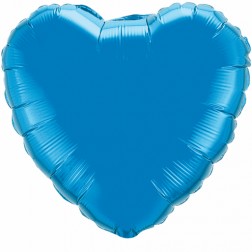 09" Sapphire Blue Plain Foil Heart St