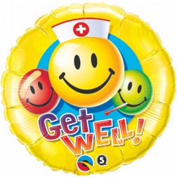 18" Get Well Smiley Faces
