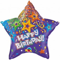 20" Birthday Star Purple