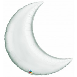 35" Silver Plain Foil Crescent Moon St