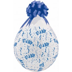 18" It's A Boy-A-Round (Blue) Diamond Clear 25Ct