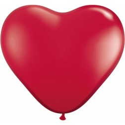 11" Ruby Red Heart 100Ct