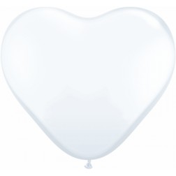 11" White Heart 100Ct