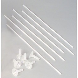 Qx 16" Balloon Straw White (100 Per Bundle)