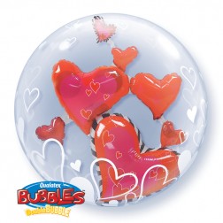 Double Bubble 24" Lovely Floating Hearts 
