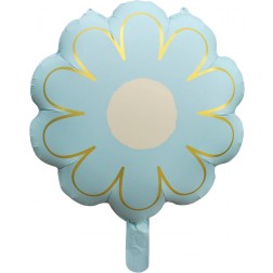 20" Matte Blue Flower Balloon