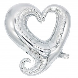 16" Classy Heart Silver  (AIR ONLY)