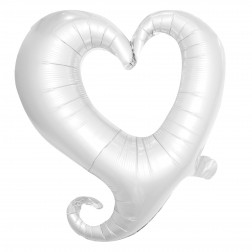 16" Classy Heart White  (AIR ONLY)