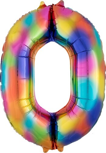 Rainbow Number Balloons