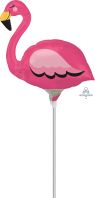 Mini Shape Flamingo Balloon (Inflated with Cup and Stick)