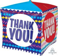 UltraShape Cubez Thank You Streamers Balloon