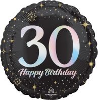 Standard Sparkling Birthday 30 Balloon