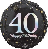 Standard Sparkling Birthday 40 Balloon