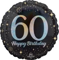 Standard Sparkling Birthday 60 Balloon
