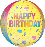 Orbz Solar Flare Birthday Balloon
