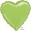 18" Metallic Lime Green Heart (non-packaged) Balloon