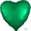 18" Metallic Green Heart Balloon