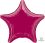 18" Burgundy Star (non-packaged) Balloon