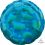 18" Iridescent Cyan Circle Balloon