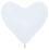 06" Fashion White Heart (50pcs) Sempertex Balloons