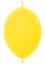 06" Fashion Yellow Link-O-Loons (50pcs) Sempertex Balloons
