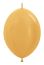 06" Metallic Gold Link-O-Loons (50pcs) Sempertex Balloons