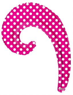 Kurly Wave Hot Pink Dots Balloon