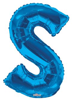 34" Royal Blue Letter S Balloon