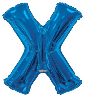 34" Royal Blue Letter X Balloon