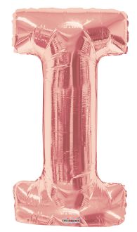 34" Rose Gold Letter I Balloon
