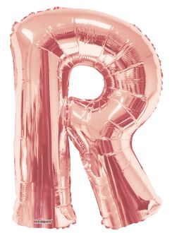 34" Rose Gold Letter R Balloon