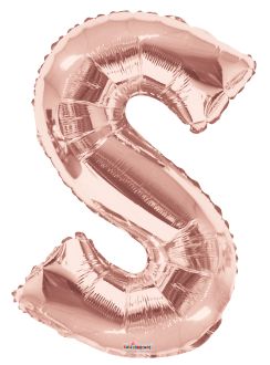 34" Rose Gold Letter S Balloon