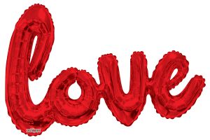 Script Phrase Love Red Jumbo Balloon