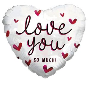 09" Love You Script Balloon (Inflated with Cup and Stick)