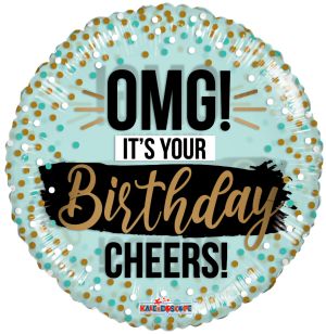 18" Omg! Its Your Birthday Dots Balloon