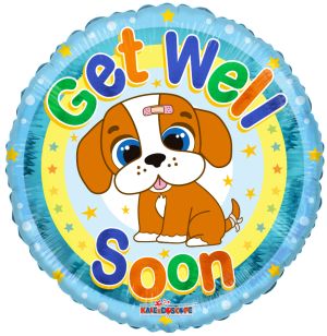 18" Get Well Puppy Balloon