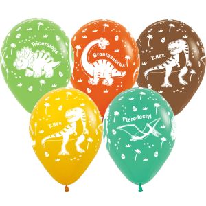 11" Dinosaurs Fashion Assortment (50pcs) Balloons