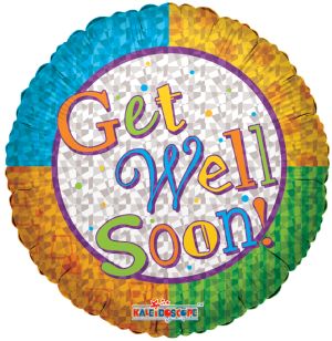 18" Get Well Color Wheel Balloon