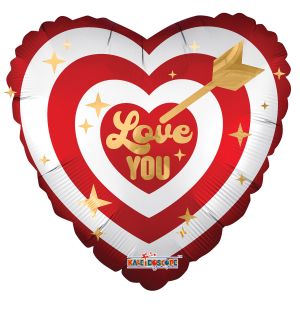 18" Love You Arrow Matte Balloon