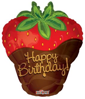 18" Shape Strawberry Birthday Balloon
